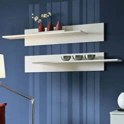 Budget 🔔 Paris Prix Lot De 2 Étagères Murales Design Mix 120cm Blanc 😉 -VIDAXL Shop unnamed file 1615