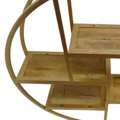 Offres ???? Paris Prix Étagère Murale Ronde Rany 75cm Naturel & Or ???? -VIDAXL Shop unnamed file 1680