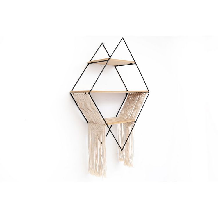 HEART OF THE HOME Etagère murale ethnique Macramé - L. 45 x l. 65 cm - Noir Meilleur prix ???? HEART OF THE HOME Etagère Murale Ethnique Macramé - L. 45 X L. 65 Cm - Noir ❤️ -VIDAXL Shop unnamed file 1694