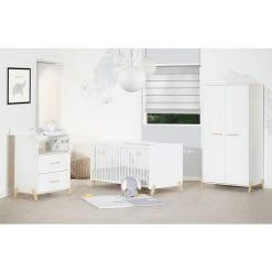 Le moins cher 🤩 Chambre Bébé Complète évolutive JOY, Coloris Naturel 🌟