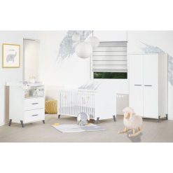 Promo ???? Chambre Bébé Complète évolutive JOY, Coloris Gris ????