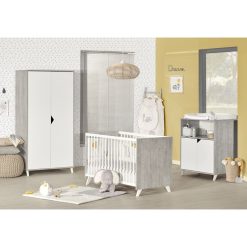 Coupon ❤️ BABY PRICE Chambre Bébé Complète SCANDI, Coloris Gris ✨