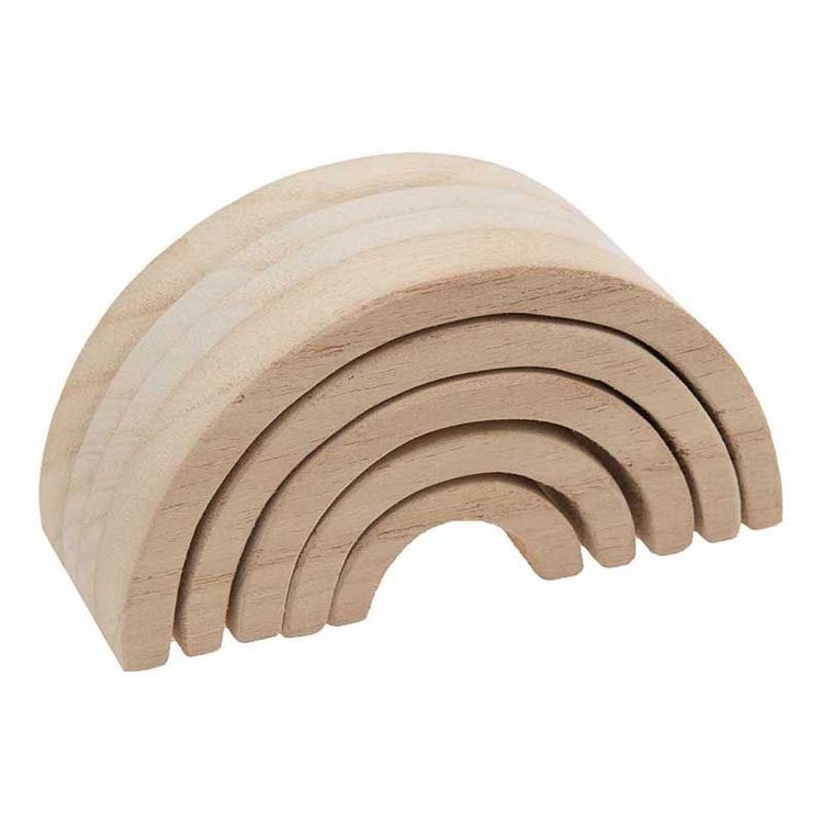 Nouveau ???? Youdoit Arc En Ciel En Bois à Empiler 12 X 6 X 5 Cm - 5 Pièces ✨ 3 Nouveau ???? Youdoit Arc En Ciel En Bois à Empiler 12 X 6 X 5 Cm - 5 Pièces ✨