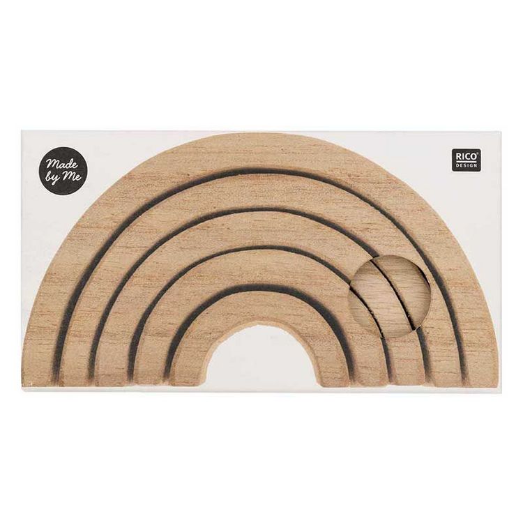 Nouveau ???? Youdoit Arc En Ciel En Bois à Empiler 12 X 6 X 5 Cm - 5 Pièces ✨ 5 Nouveau ???? Youdoit Arc En Ciel En Bois à Empiler 12 X 6 X 5 Cm - 5 Pièces ✨ – Image 3