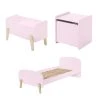 De gros 🔥 Vipack Lit 90x200 - Chevet 1 Porte Et Coffre à Jouets Kiddy - Vieux Rose 🎁 -VIDAXL Shop unnamed file 1753