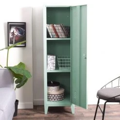 Grosses soldes 👍 URBAN MEUBLE Meuble Haut Industriel Rangement Caisson Métal Casier 1 Porte Vert 🛒 -VIDAXL Shop unnamed file 177