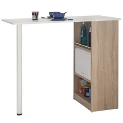 Tout neuf ⌛ Table Comptoir De Cuisine Avec Rangement à Rideau L130cm LUCK 😀