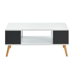 Acheter ???? Table Basse 3 Niches Pieds Bois Massif L90cm MALMO ???? -VIDAXL Shop unnamed file 1796