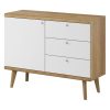 Promo ???? Buffet Scandinave 1 Porte Et 3 Tiroirs Pieds Bois Massif L107cm MINSK ???? -VIDAXL Shop unnamed file 1798