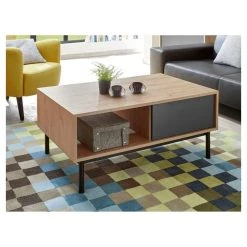 Budget ✨ Table Basse Industrielle 1 Tiroir L110cm THEO 🔔 -VIDAXL Shop unnamed file 1820