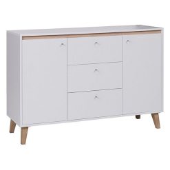 Budget ???? Buffet Scandinave 2 Portes Et 3 Tiroirs L135cm CHRIS ????