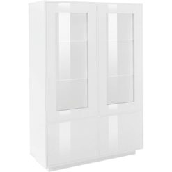 Meilleure vente ???? Vitrine Moderne 4 Portes 100 Cm LUCERA ????