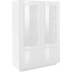 Meilleure vente 🔔 Vitrine Moderne 4 Portes 100 Cm LUCERA 🔔