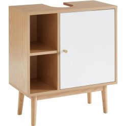 Meilleure affaire ???? Meuble De Salle De Bain Sous-vasque 2 Niches Et 1 Porte L60cm QUARTEIRA ⭐