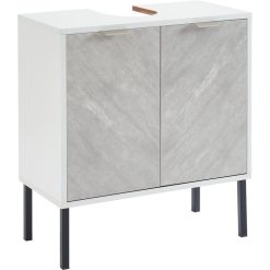 Vente flash ???? Meuble De Salle De Bain Sous-vasque 2 Portes L60cm ALBUFEIRA ????