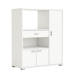 Remise ✨ Desserte Micro Ondes 3 Portes 1 Tiroir CEREMONIE ⌛