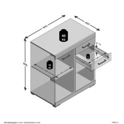 Nouveau ???? Commode De Rangement 2 Portes 2 Tiroirs L80 Cm PARK ✔️ -VIDAXL Shop unnamed file 1950