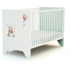 Bon marché ???? AT4 Lit Bébé 60x120 Cm WINNIE BALLON DISNEY Vert D'eau ????