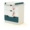Meilleur prix 🤩 AT4 Commode à Langer 3 Tiroirs WINNIE BALLON DISNEY Bleu Canard 🛒 -VIDAXL Shop unnamed file 2007