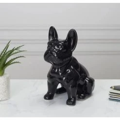 Meilleur prix ⌛ Paris Prix Statuette Déco En Céramique "bulldog" 30 Cm Noir 🛒