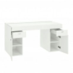 Remise ???? Bureau 2 PorteS 2 Tiroirs Avec Plateau Coulissant Et Rangement 130 Cm TAVIANO ???? -VIDAXL Shop unnamed file 2036