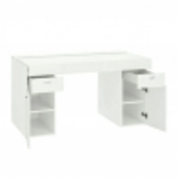 Remise 🤩 Bureau 2 PorteS 2 Tiroirs Avec Plateau Coulissant Et Rangement 130 Cm TAVIANO 😀 5 Remise 🤩 Bureau 2 PorteS 2 Tiroirs Avec Plateau Coulissant Et Rangement 130 Cm TAVIANO 😀 – Image 3