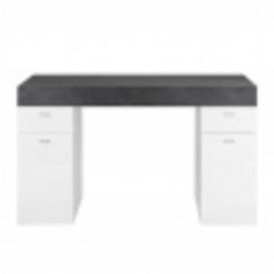 Remise ???? Bureau 2 PorteS 2 Tiroirs Avec Plateau Coulissant Et Rangement 130 Cm TAVIANO ???? -VIDAXL Shop unnamed file 2038