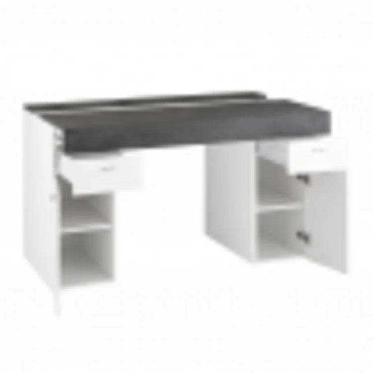 Remise 🤩 Bureau 2 PorteS 2 Tiroirs Avec Plateau Coulissant Et Rangement 130 Cm TAVIANO 😀 8 Remise 🤩 Bureau 2 PorteS 2 Tiroirs Avec Plateau Coulissant Et Rangement 130 Cm TAVIANO 😀 – Image 6