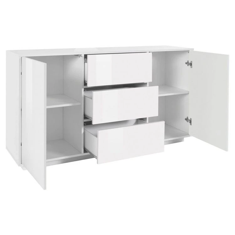 Remise 🎁 Buffet Moderne 2 Portes 3 Tiroirs 160 Cm LUCERA 💯 4 Remise 🎁 Buffet Moderne 2 Portes 3 Tiroirs 160 Cm LUCERA 💯 – Image 2