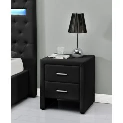 Offres ❤️ Table De Chevet 2 Tiroirs En PU LAGOA ⭐ -VIDAXL Shop unnamed file 2068