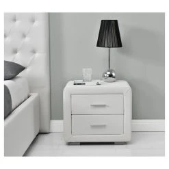 Le moins cher ⭐ Table De Chevet 2 Tiroirs En PU LAGOA 😉 -VIDAXL Shop unnamed file 2073