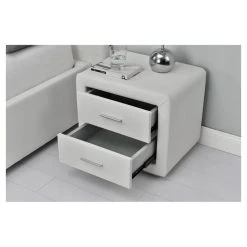 Le moins cher ⭐ Table De Chevet 2 Tiroirs En PU LAGOA 😉 -VIDAXL Shop unnamed file 2075