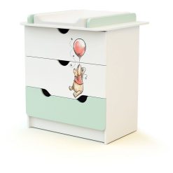 Meilleur prix ✔️ AT4 Commode à Langer 3 Tiroirs WINNIE BALLON DISNEY Vert D'eau ????