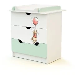 Meilleur prix ✔️ AT4 Commode à Langer 3 Tiroirs WINNIE BALLON DISNEY Vert D'eau 😍