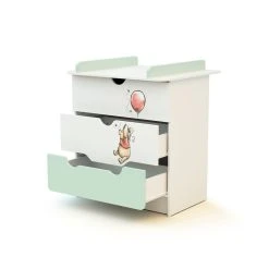 Meilleur prix ✔️ AT4 Commode à Langer 3 Tiroirs WINNIE BALLON DISNEY Vert D'eau 😍 -VIDAXL Shop unnamed file 2093