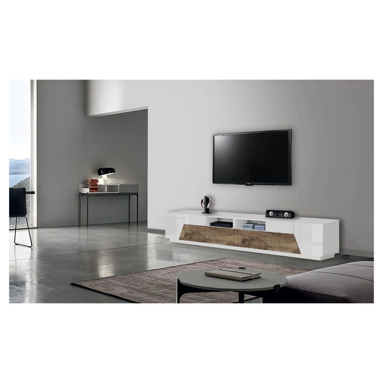 De gros ???? Meuble TV Moderne 4 Portes 2 Tiroirs L200cm SORRENTE ???? 4 De gros ???? Meuble TV Moderne 4 Portes 2 Tiroirs L200cm SORRENTE ???? â Image 2