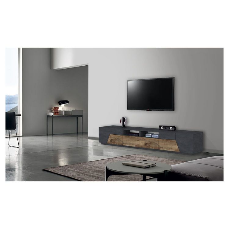 De gros ???? Meuble TV Moderne 4 Portes 2 Tiroirs L200cm SORRENTE ???? 6 De gros ???? Meuble TV Moderne 4 Portes 2 Tiroirs L200cm SORRENTE ???? â Image 4