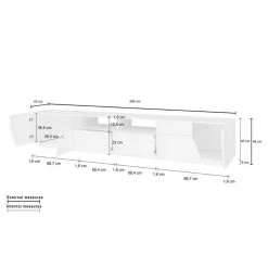 De gros 🛒 Meuble TV Moderne 4 Portes 2 Tiroirs L200cm SORRENTE 😉 -VIDAXL Shop unnamed file 2104