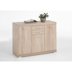 Grosses soldes ???? Commode De Rangement 3 Portes 2 Tiroirs L120 Cm PARK ????