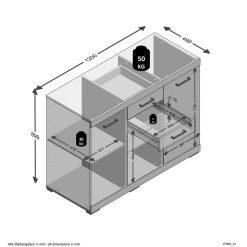 Grosses soldes ???? Commode De Rangement 3 Portes 2 Tiroirs L120 Cm PARK ???? -VIDAXL Shop unnamed file 2112