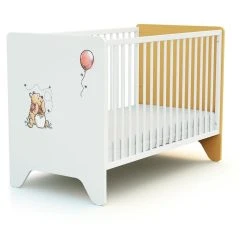 Offres 😉 AT4 Lit Bébé 60x120 Cm WINNIE BALLON DISNEY Jaune ✔️