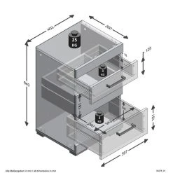 Tout neuf ⭐ Table De Chevet 3 Tiroirs L40 Cm PARK 🎁 -VIDAXL Shop unnamed file 2132