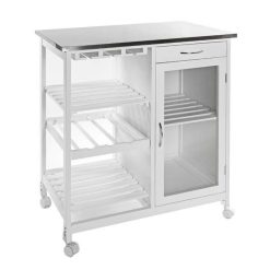 Budget ???? Desserte De Cuisine Inox 87cm Blanc ????