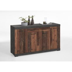 Tout neuf ✔️ Commode De Rangement 4 Portes 2 Tiroirs L120 Cm PARK ⭐ -VIDAXL Shop unnamed file 2157