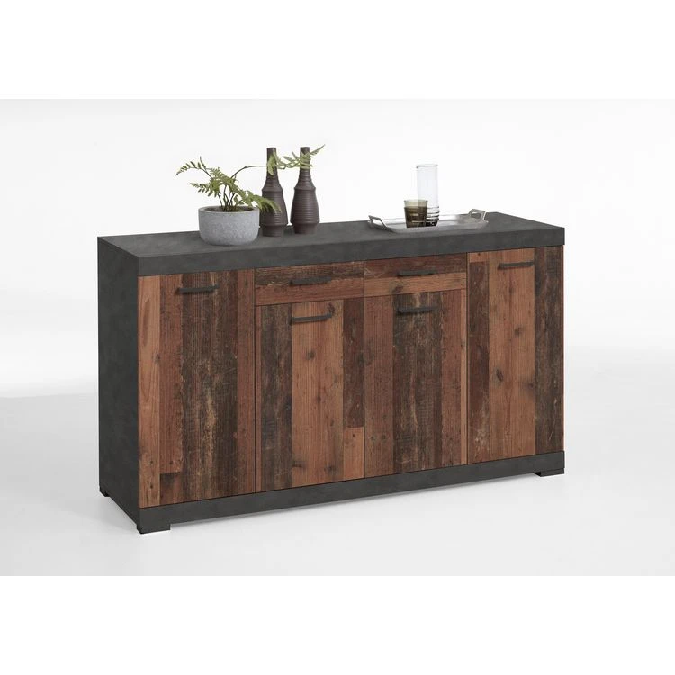 Tout neuf ✔️ Commode De Rangement 4 Portes 2 Tiroirs L120 Cm PARK ⭐ 6 Tout neuf ✔️ Commode De Rangement 4 Portes 2 Tiroirs L120 Cm PARK ⭐ – Image 4