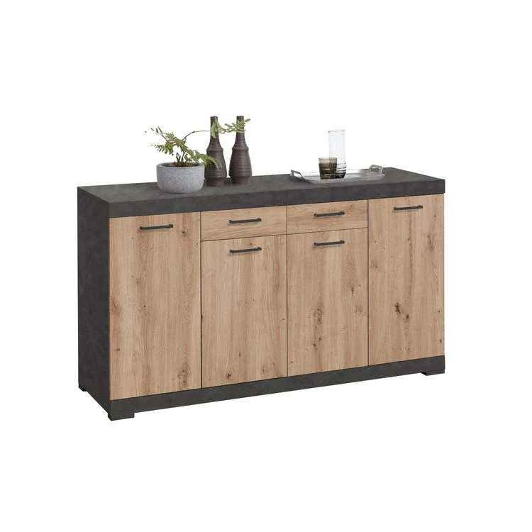 Tout neuf ✔️ Commode De Rangement 4 Portes 2 Tiroirs L120 Cm PARK ⭐ 8 Tout neuf ✔️ Commode De Rangement 4 Portes 2 Tiroirs L120 Cm PARK ⭐ – Image 6