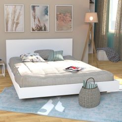 Meilleure affaire ???? Lit Double 160x200 Cm Avec Tête De Lit LAGOS ????