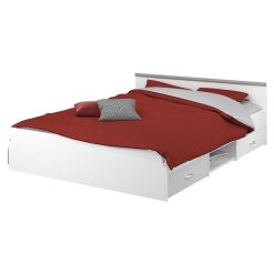 Budget ❤️ Lit Double 2 Tiroirs De Rangement 140x190 Cm DOWTOWN ????