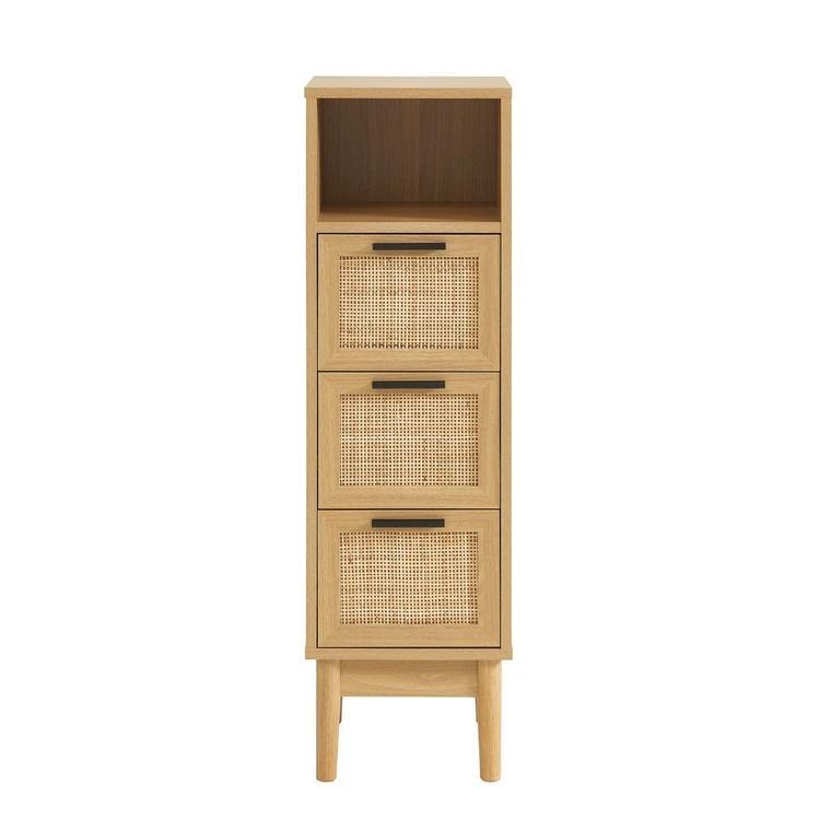 Meilleure vente 🔔 Demi Colonne De Rangement Salle De Bain Avec Cannage Naturel H100cm AMANDINE ✔️ 5 Meilleure vente 🔔 Demi Colonne De Rangement Salle De Bain Avec Cannage Naturel H100cm AMANDINE ✔️ – Image 3