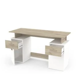 Vente flash 👍 Bureau Droit Double Caisson De Rangement L134cm SOCRATE 🥰 -VIDAXL Shop unnamed file 2210